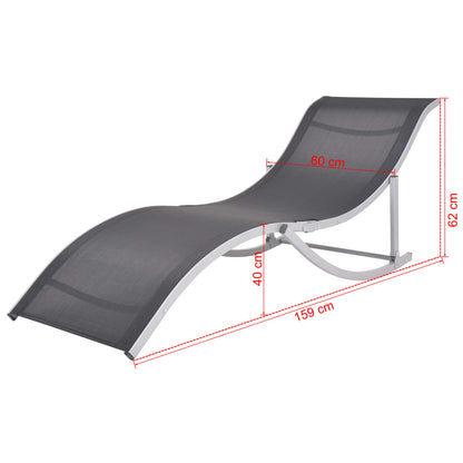 Tumbonas plegables 2 pcs aluminio y textileno