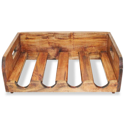 Casiers à bouteilles 4pcs de 16 bouteilles bois d'acajou massif