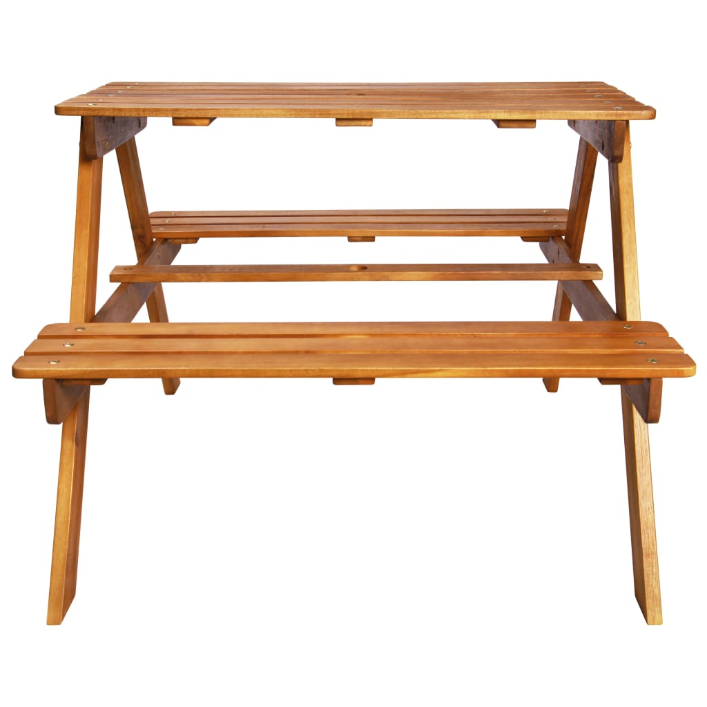 Table à pique-nique et parasol enfants Acacia solide