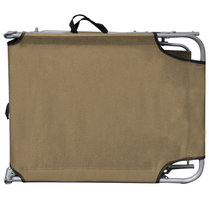 Silla larga plegable con toldo de acero topo