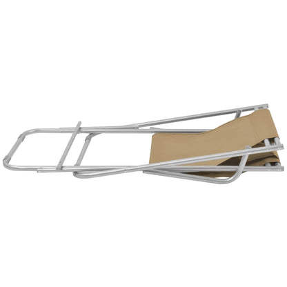 Sillas reclinables de terraza 2 PCS Taupe Steel