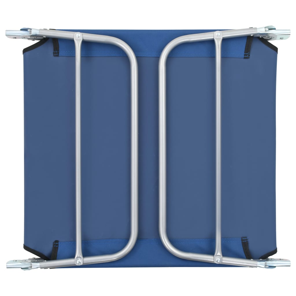 LOUNGER PILIBILI LOT DI 2 Transat in tessuto in acciaio e blu