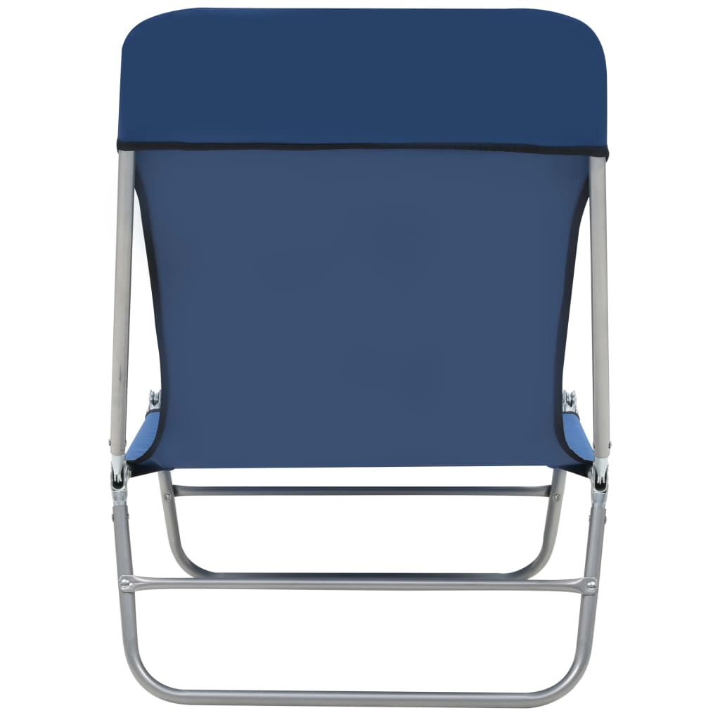 LOUNGER PILIBILI LOT DI 2 Transat in tessuto in acciaio e blu