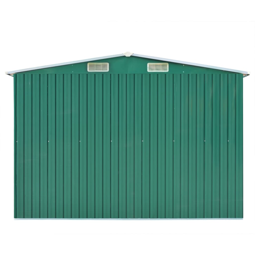 Garden shelter 257x298x178 cm green metal