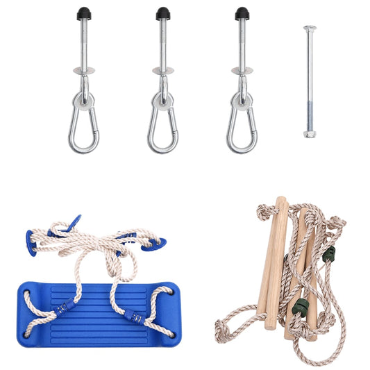 Lot d'accessoires pour structure de jeu Siège de balançoire avec échelle de corde bleu PE