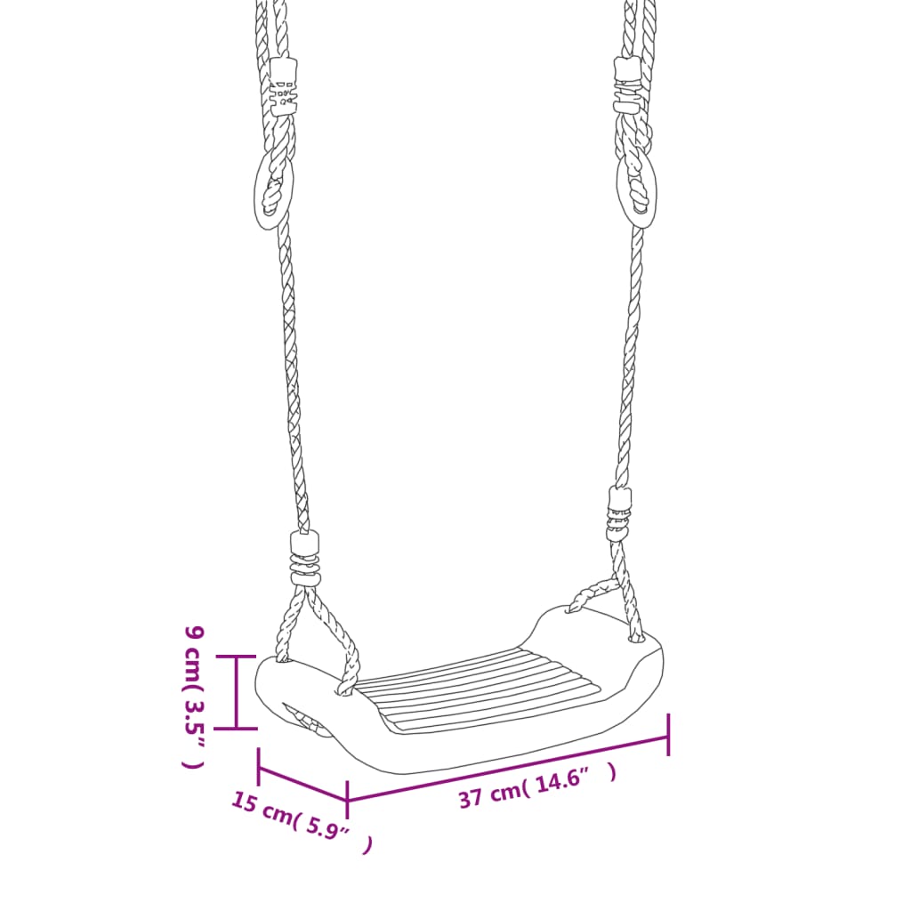 Lot d'accessoires pour structure de jeu Siège de balançoire avec échelle de corde bleu PE