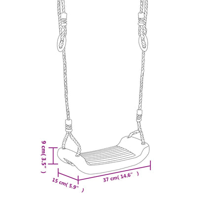 Lot d'accessoires pour structure de jeu Siège de balançoire avec échelle de corde bleu PE