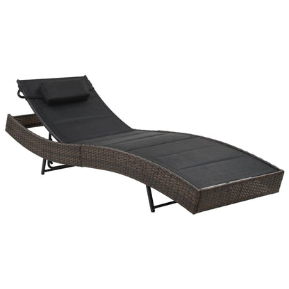 Sillón de resina trenzado y textileno marrón