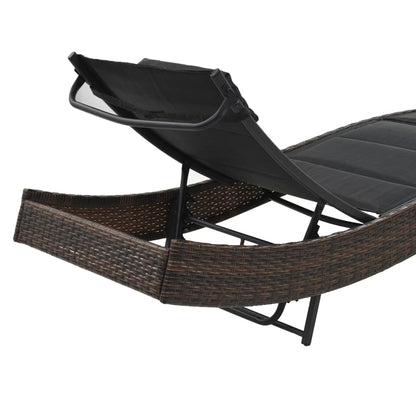 Sillón de resina trenzado y textileno marrón
