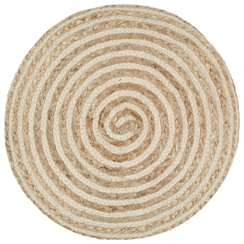 Handmade pouf 40 x 45 cm jute