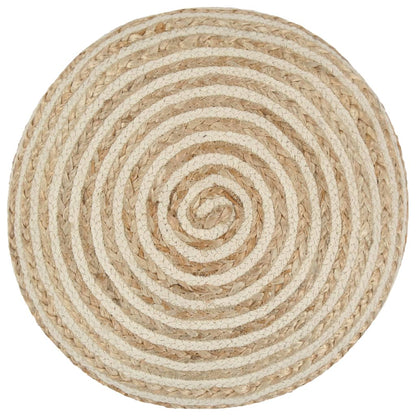 Handmade pouf 40 x 45 cm jute