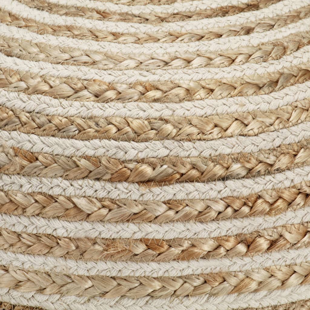Handmade pouf 40 x 45 cm jute