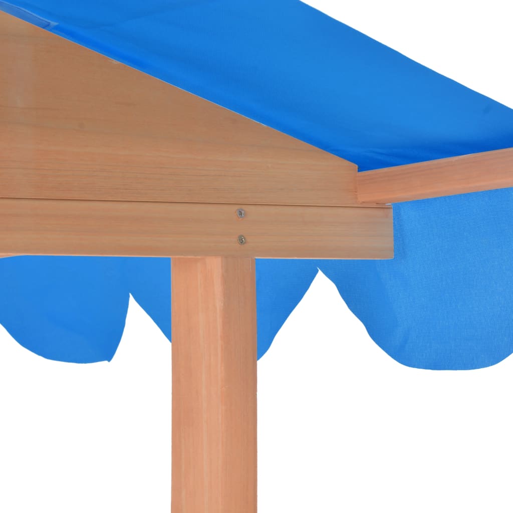 Maison de jeu d'enfants et bac à sable Bois de sapin Bleu UV50