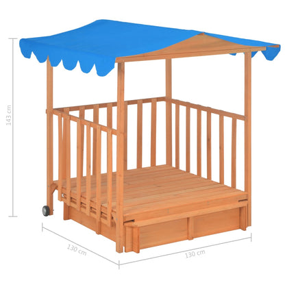 Maison de jeu d'enfants et bac à sable Bois de sapin Bleu UV50