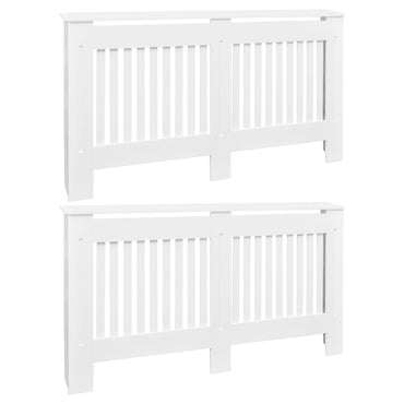 Cache-radiateurs 2 pcs Blanc MDF 152 cm