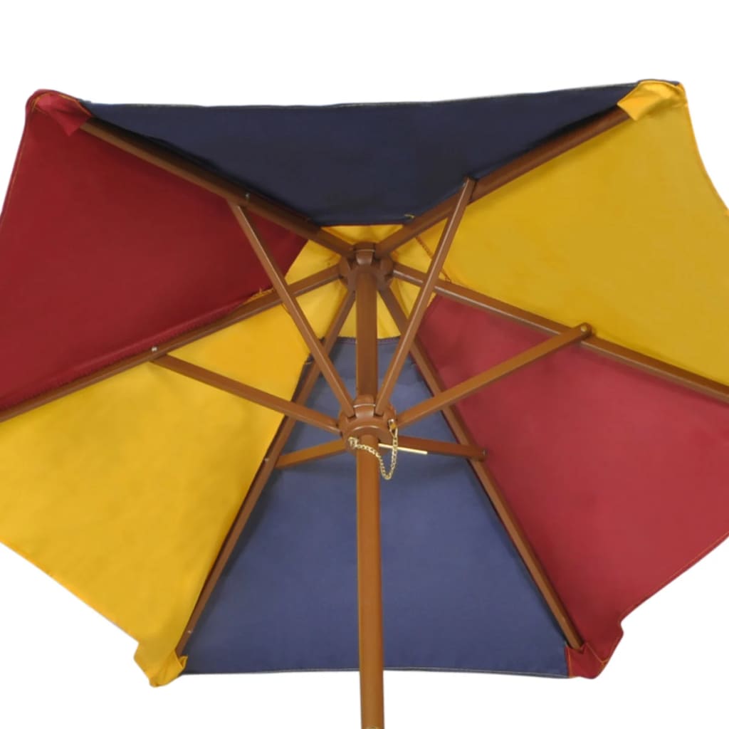 Table et bancs de pique-nique avec parasol pour enfants Bois