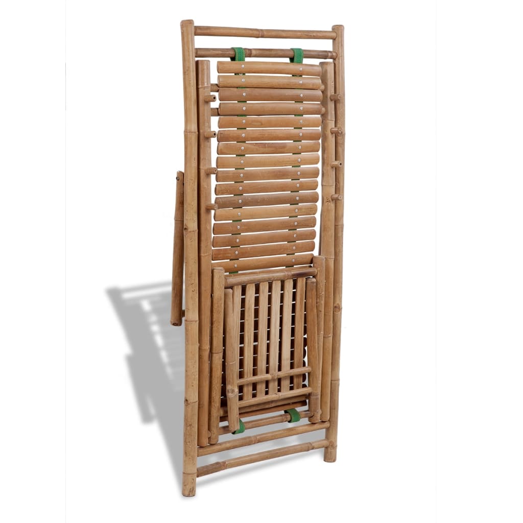 Relax transat d'extérieur avec repose-pied Bambou BALI