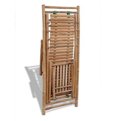 Relax transat d'extérieur avec repose-pied Bambou BALI
