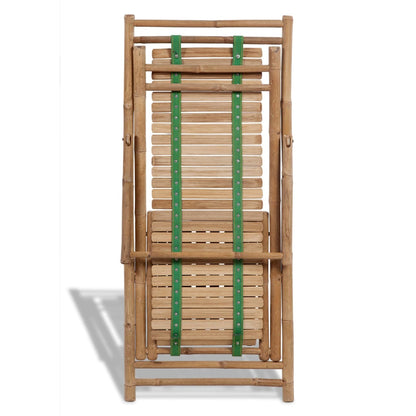 Relax transat d'extérieur avec repose-pied Bambou BALI