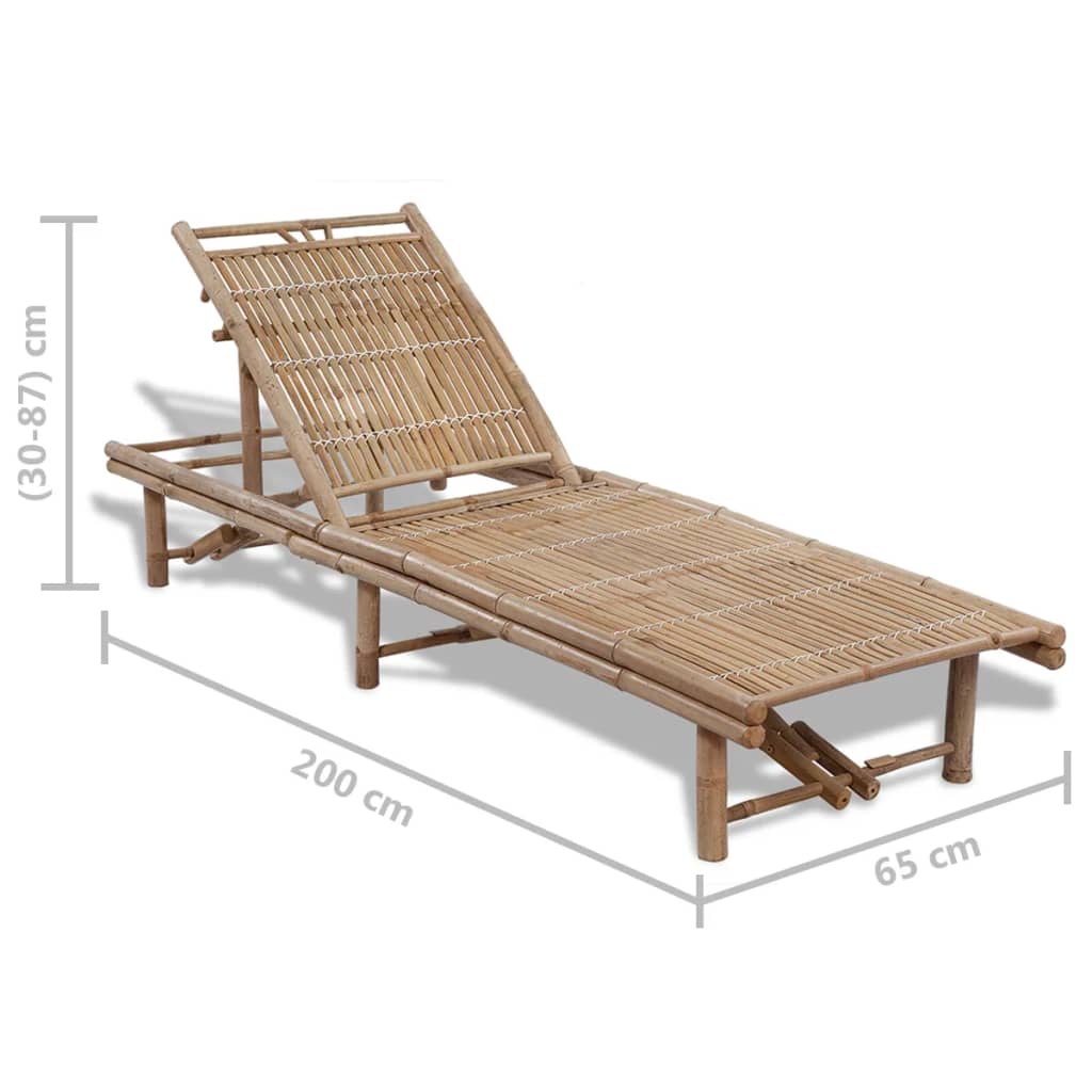 Cadeira de lounge de bambu