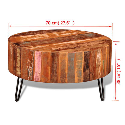 Elios solid wood round coffee table