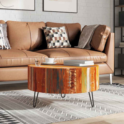 Elios solid wood round coffee table