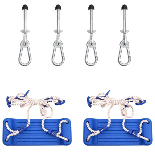 Lot d'accessoires pour structure de jeu Sièges de balançoire avec pierres d'escalade 2 pcs bleu PE