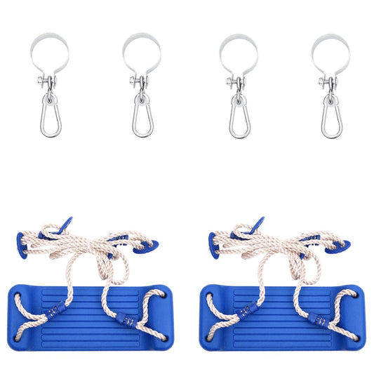 Lot d'accessoires pour structure de jeu Sièges de balançoire avec cordes 2 pcs bleu PE