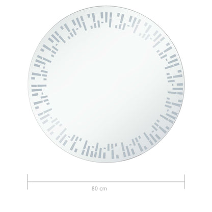 Miroir à LED pour salle de bain 80 cm