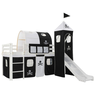 Mezzanine -Bett für Kinder mit Rutsche und Megan Pin Dressing 90x200 cm