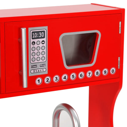 Cuisine bois jouet d'imitation dinette pour enfants MDF Rouge
