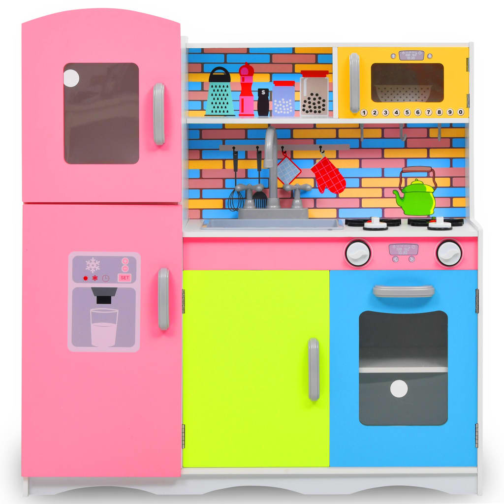 Imitation toy kitchen for multicolored children
