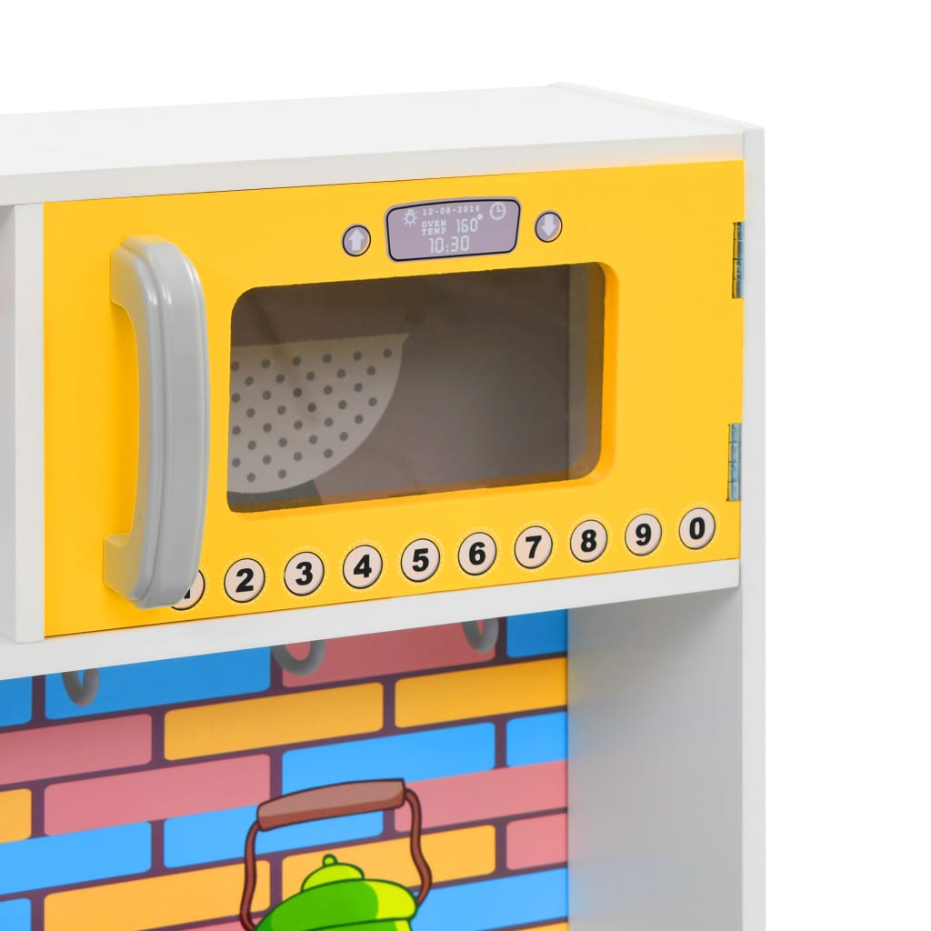 Imitation toy kitchen for multicolored children