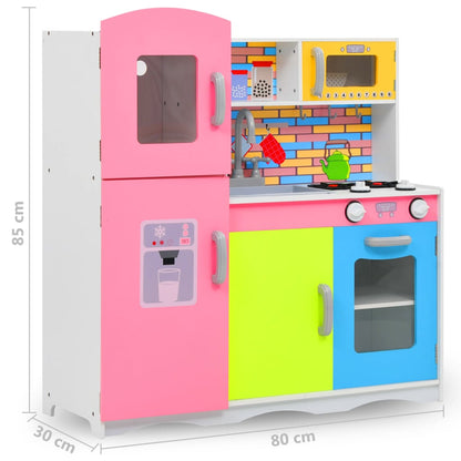 Imitation toy kitchen for multicolored children