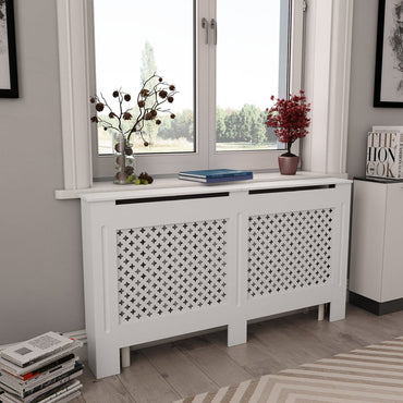 Cache de radiador blanco 152x19x81.5 cm MDF