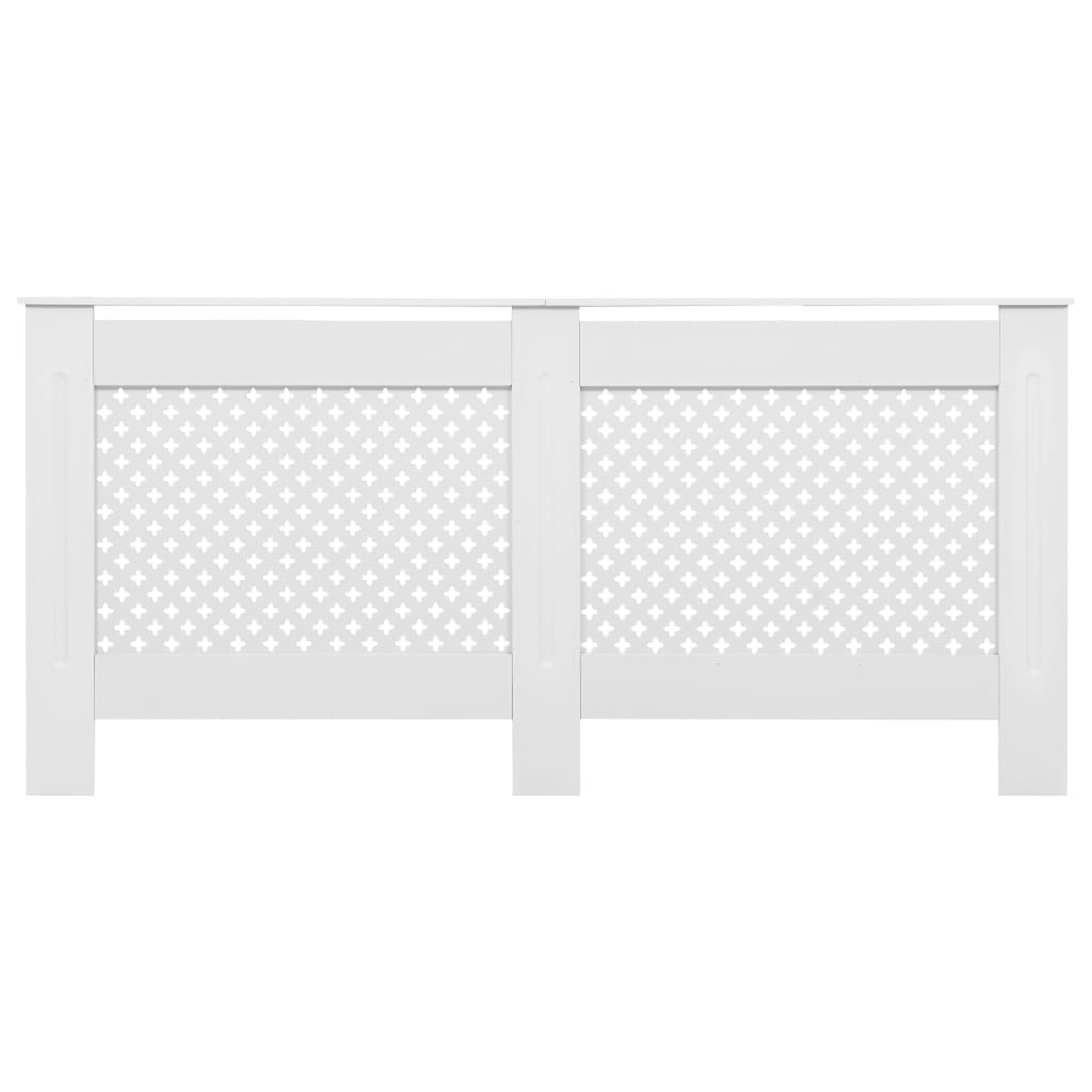 Cubierta del radiador blanco 172x19x81.5 cm MDF