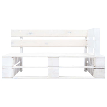 Panca da pallet da giardino in legno bianco