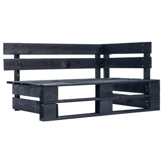 Panca da pallet in legno nero