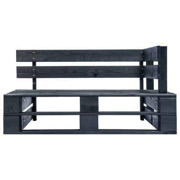Panca da pallet in legno nero