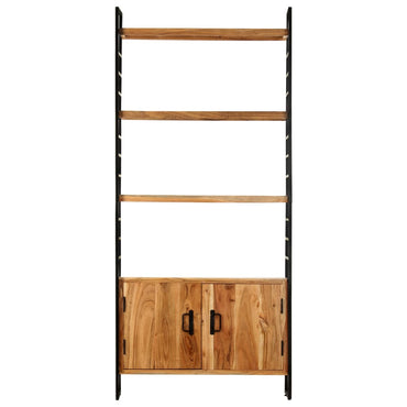 Bibliothek mit 4 Stufen 80x30x180 cm massives Akazieholz