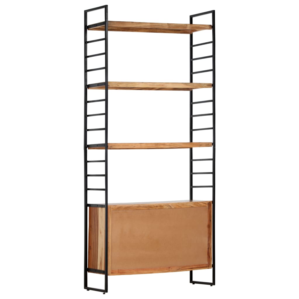 Bibliothèque à 4 niveaux 80x30x180 cm Bois d'acacia massif