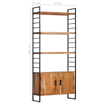 Bibliothèque à 4 niveaux 80x30x180 cm Bois d'acacia massif