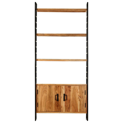 Bibliothèque à 4 niveaux 80x30x180 cm Bois de manguier brut