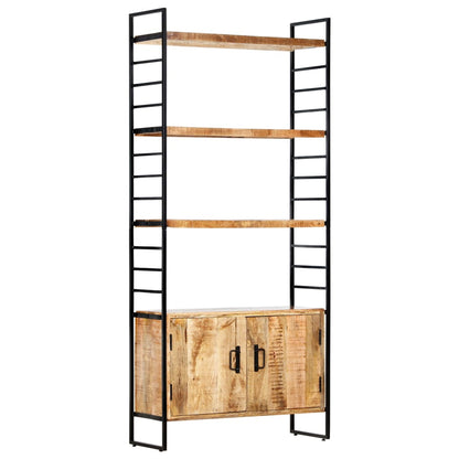 Bibliothèque à 4 niveaux 80x30x180 cm Bois de manguier brut
