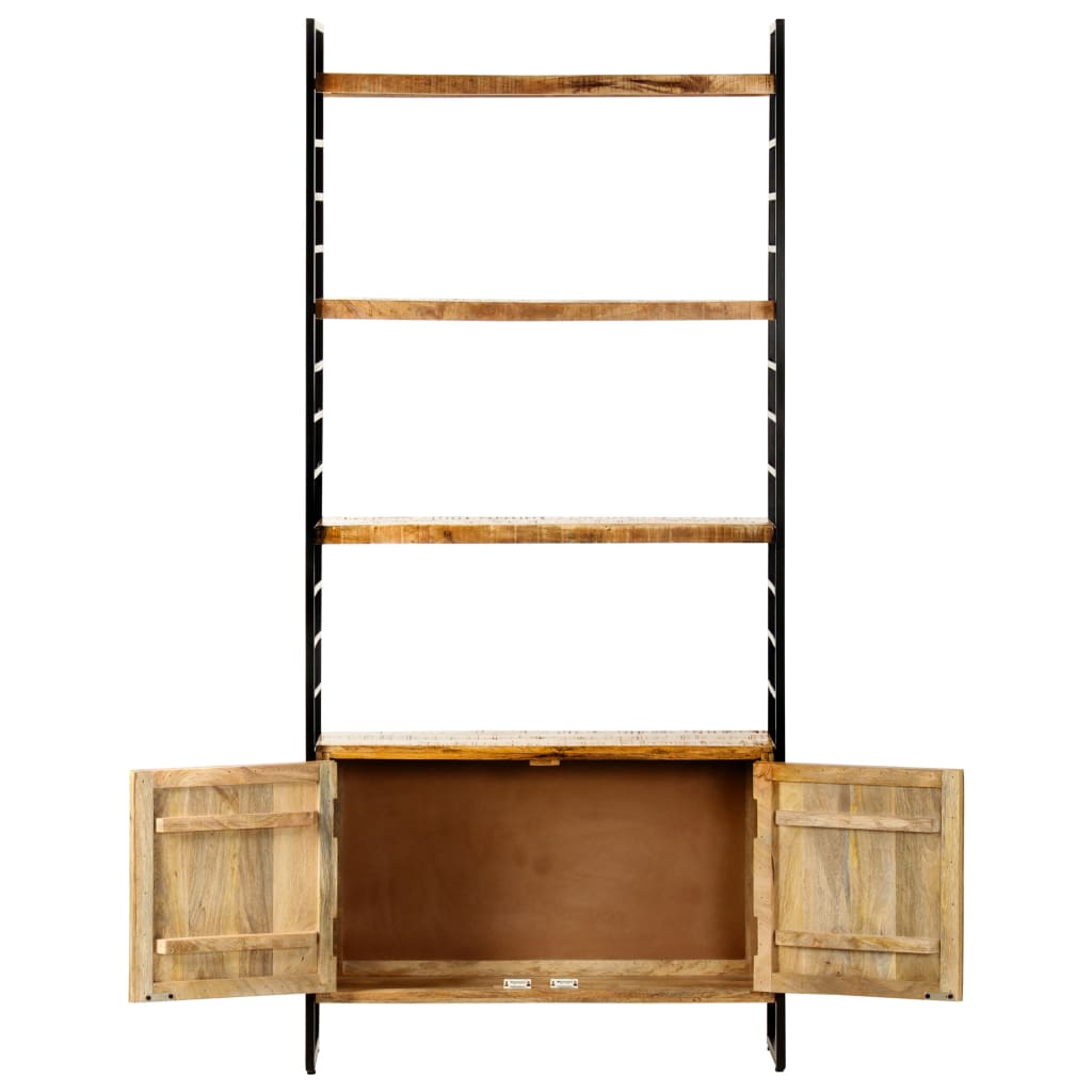 Bibliothèque à 4 niveaux 80x30x180 cm Bois de manguier brut