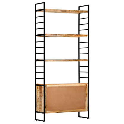 Bibliothèque à 4 niveaux 80x30x180 cm Bois de manguier brut