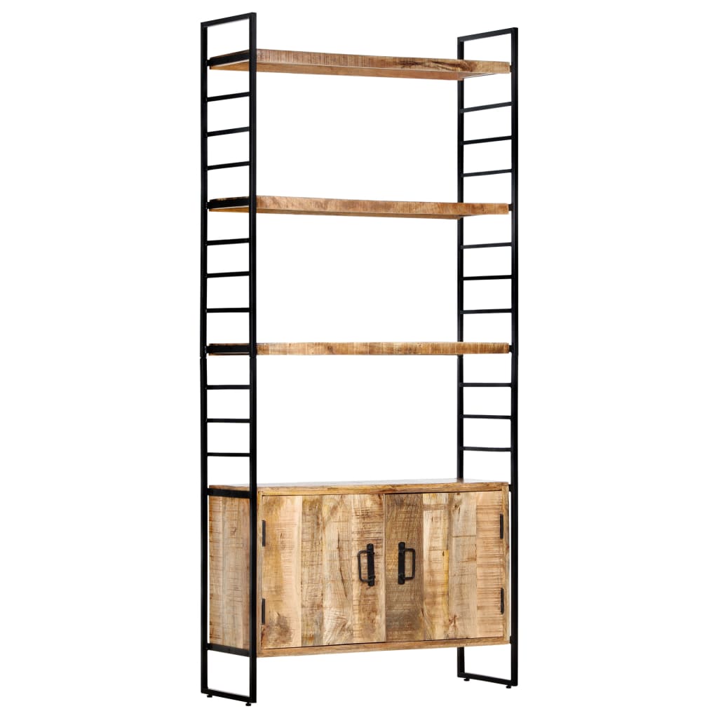 Bibliothèque à 4 niveaux 80x30x180 cm Bois de manguier brut