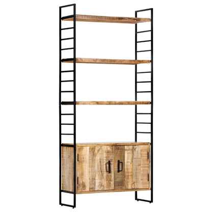 Bibliothèque à 4 niveaux 80x30x180 cm Bois de manguier brut