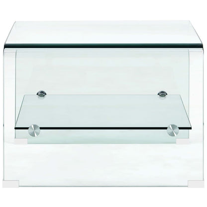Light coffee table 50 x 45 x 33 cm tempered glass