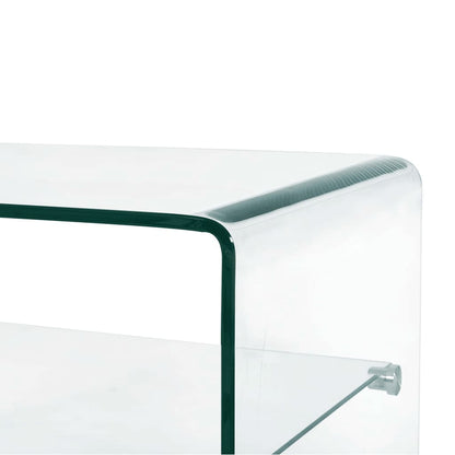 Light coffee table 50 x 45 x 33 cm tempered glass